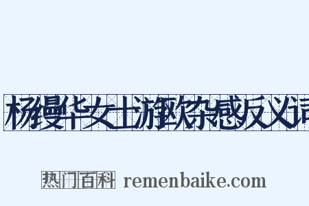 杨缦华女士游欧杂感反义词是什么意思的图片